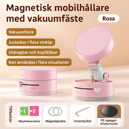 Hopfällbar magnetisk mobilhållare – Perfekt för bil och hem, enkel & stark fäste överallt!